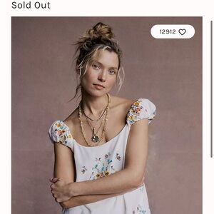 Free People Wildflower Embroidered Mini Dress